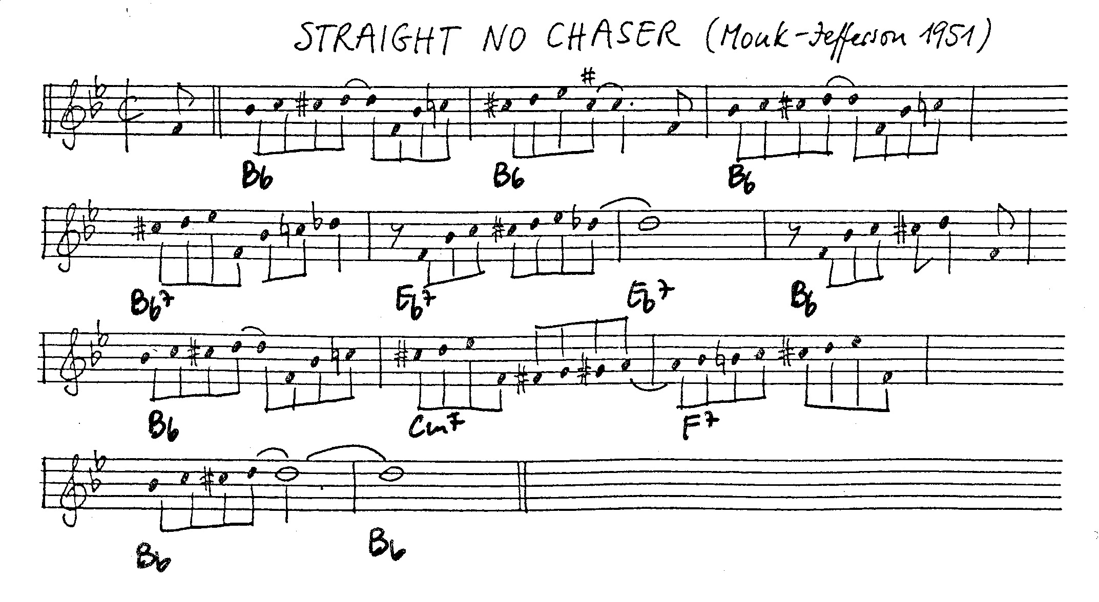 straight no chaser leadsheet – book us for your next 20s or gatsby event